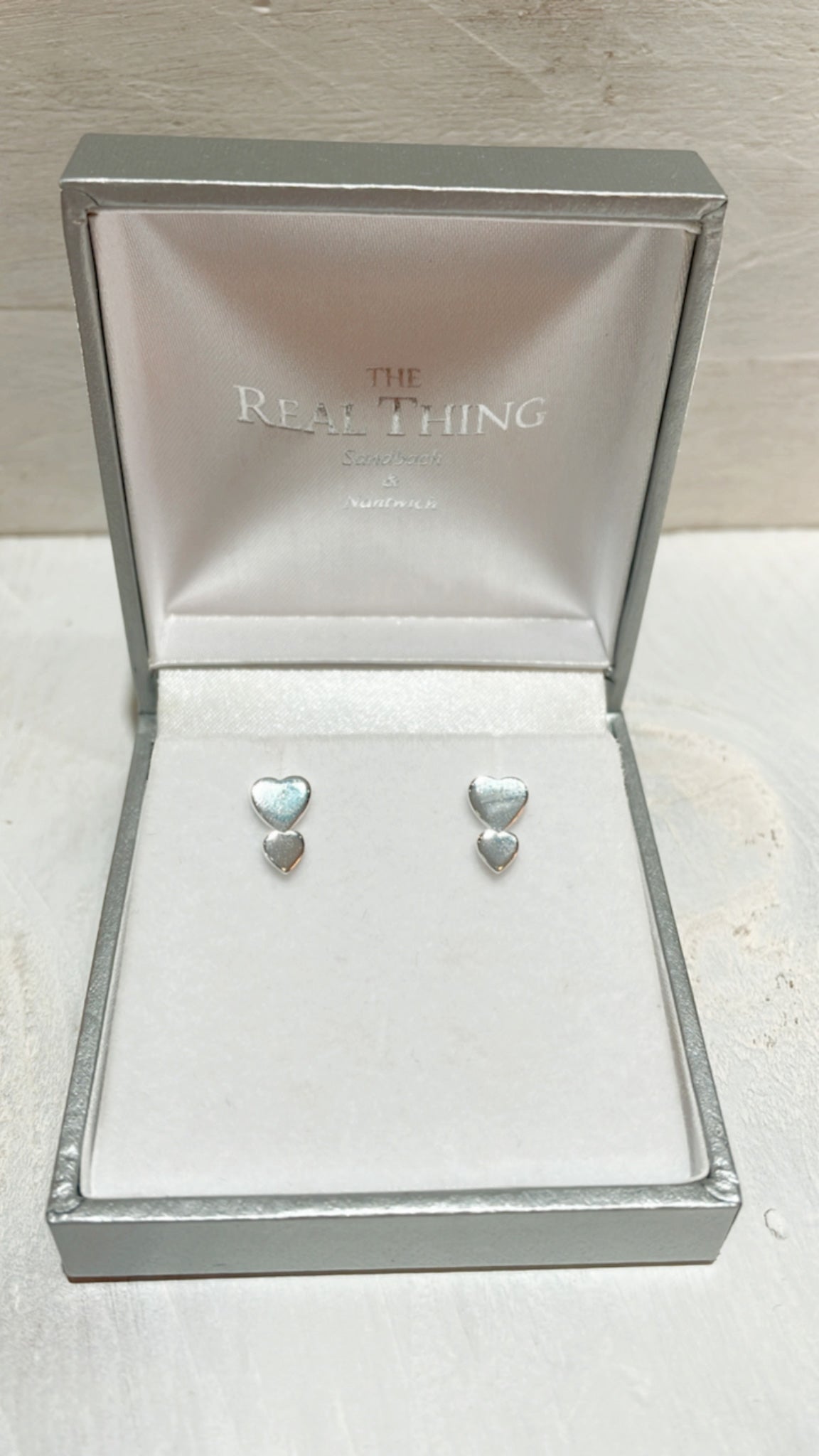 Double Heart Stud Earrings