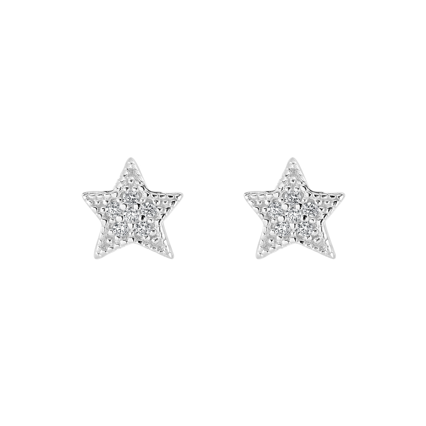 Dew Crystal Star Stud Earrings