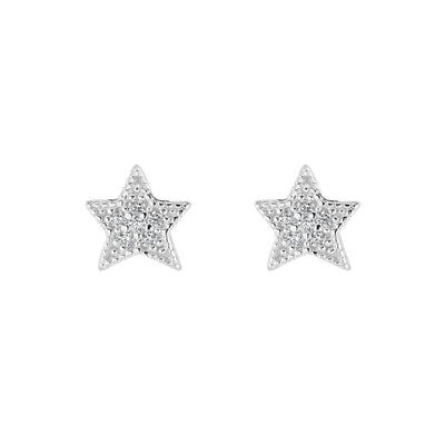 Dew Crystal Star Stud Earrings