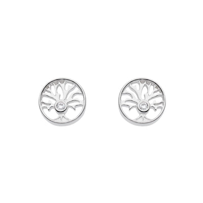 Dew Crystal Tree Stud Earrings