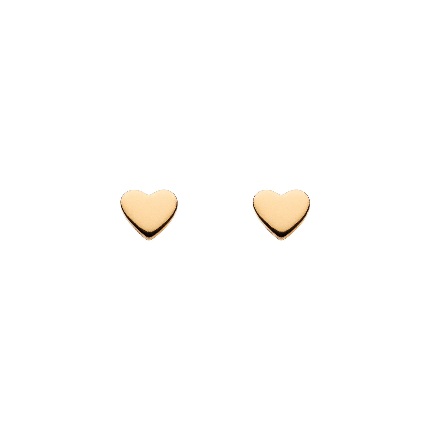 Dew Gold Heart Stud Earrings