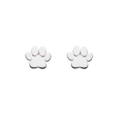 Dew Mini Paw Print Stud Earrings