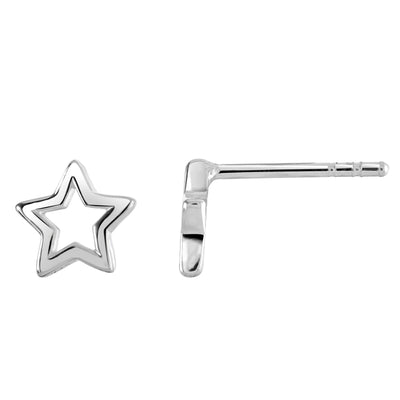 Dew Petite Open Star Stud Earrings