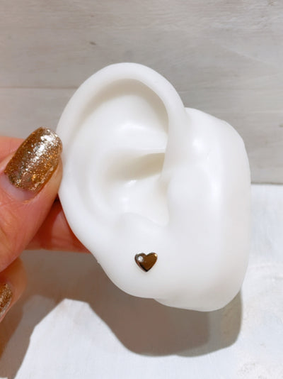 Sparkle Heart Stud Earrings