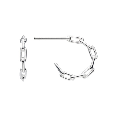 Dew Chain Link Hoop Earrings