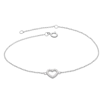 Dew Crystal Heart Bracelet