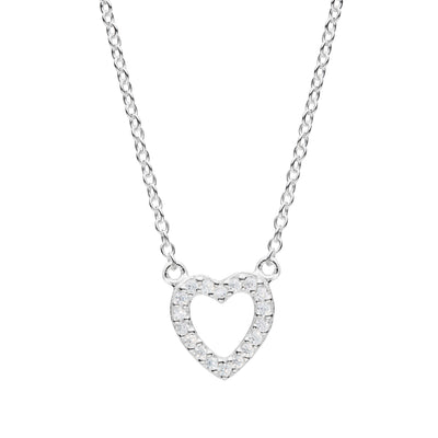 Dew Open Heart Crystal Necklace