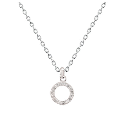 Dew Crystal Circle Pendant