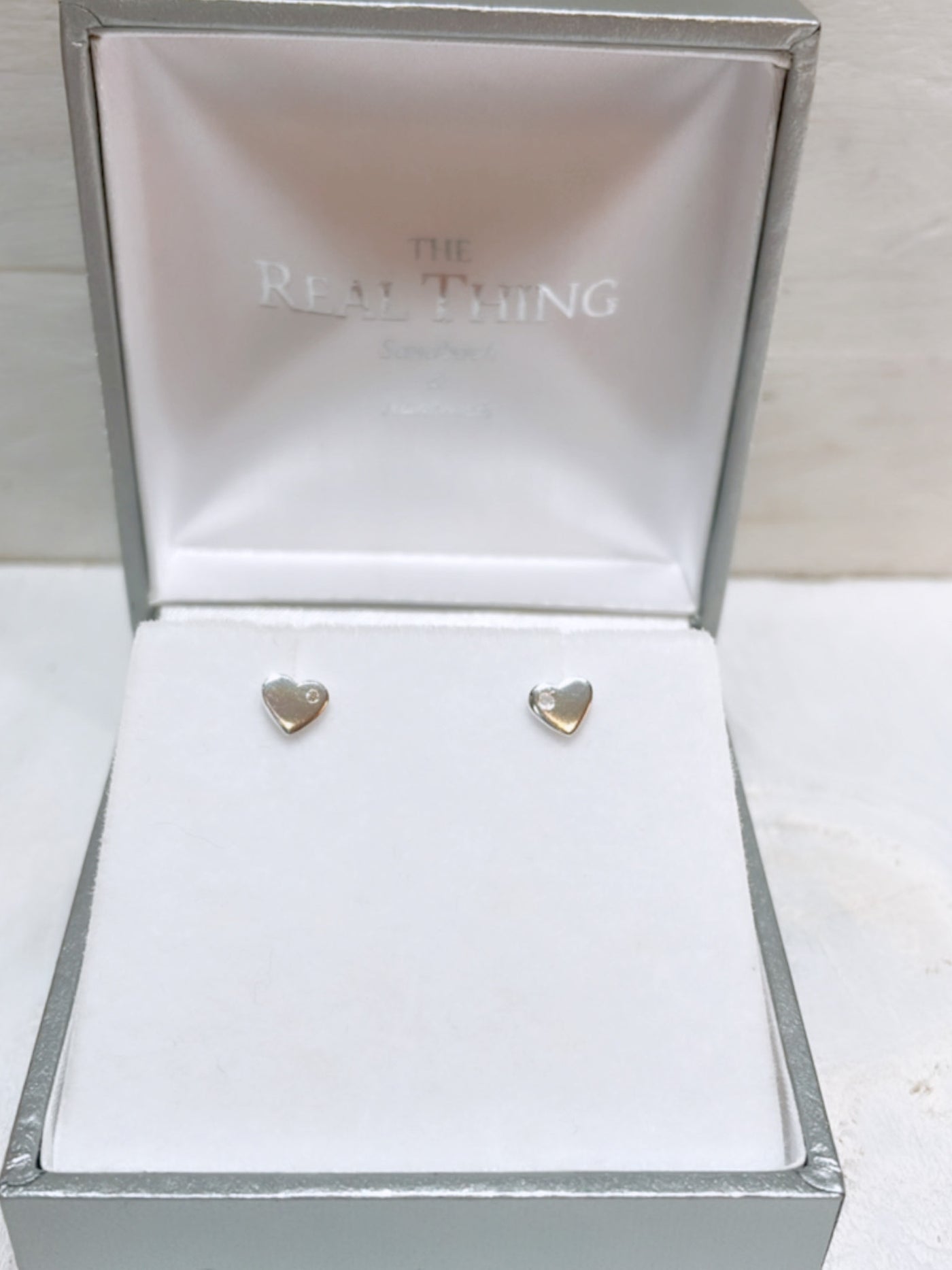 Sparkle Heart Stud Earrings