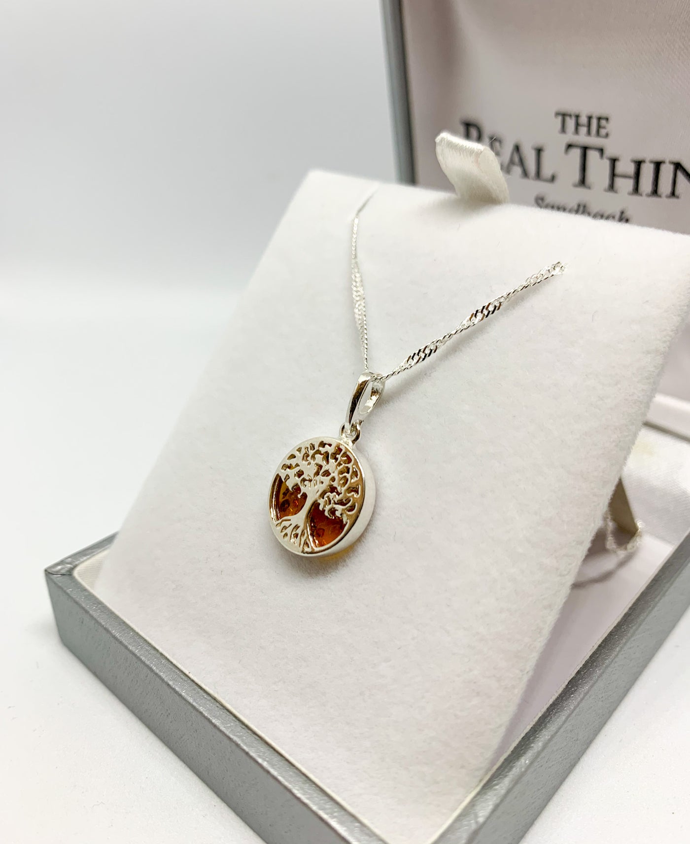 Amber Small Tree of Life Pendant