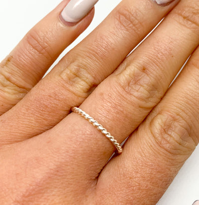 Silver Twisted Rope Ring