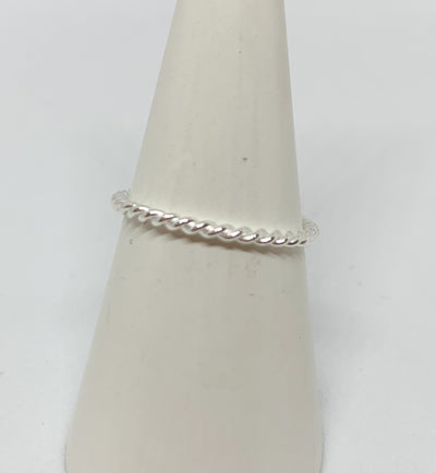 Silver Twisted Rope Ring