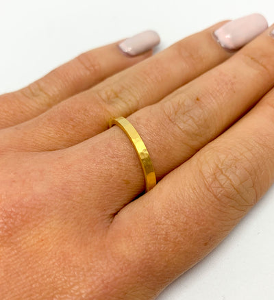 Gold Hammered Ring