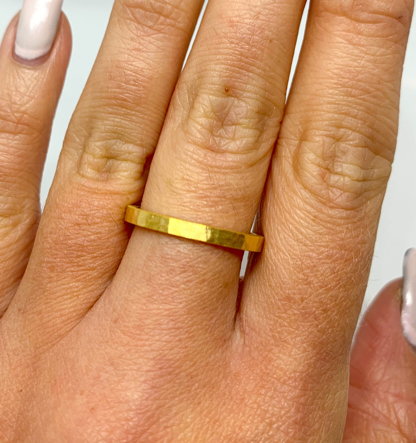 Gold Hammered Ring