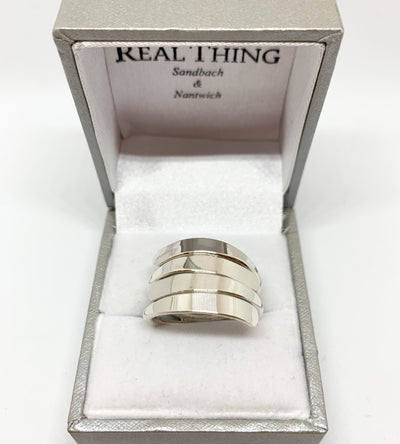 Silver Stripes Ring