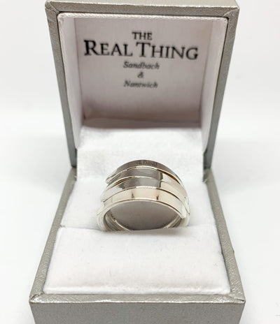 Silver Stripes Ring