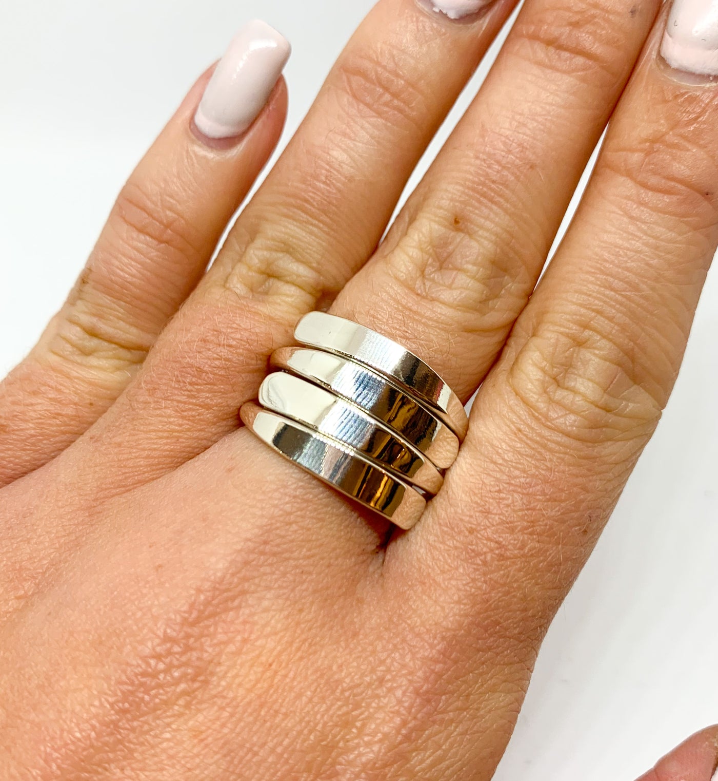 Silver Stripes Ring