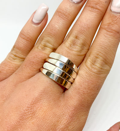 Silver Stripes Ring