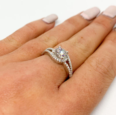 Halo Solitaire Ring