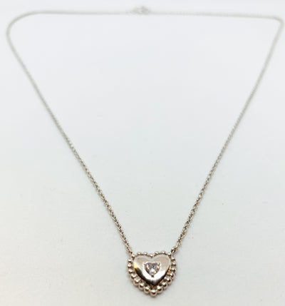 Beaded Heart Crystal Necklace