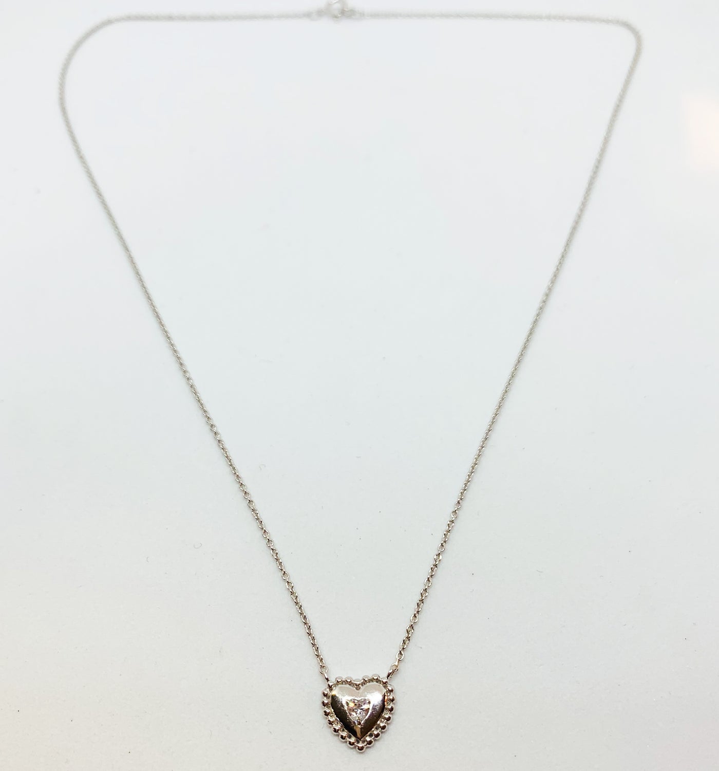 Beaded Heart Crystal Necklace