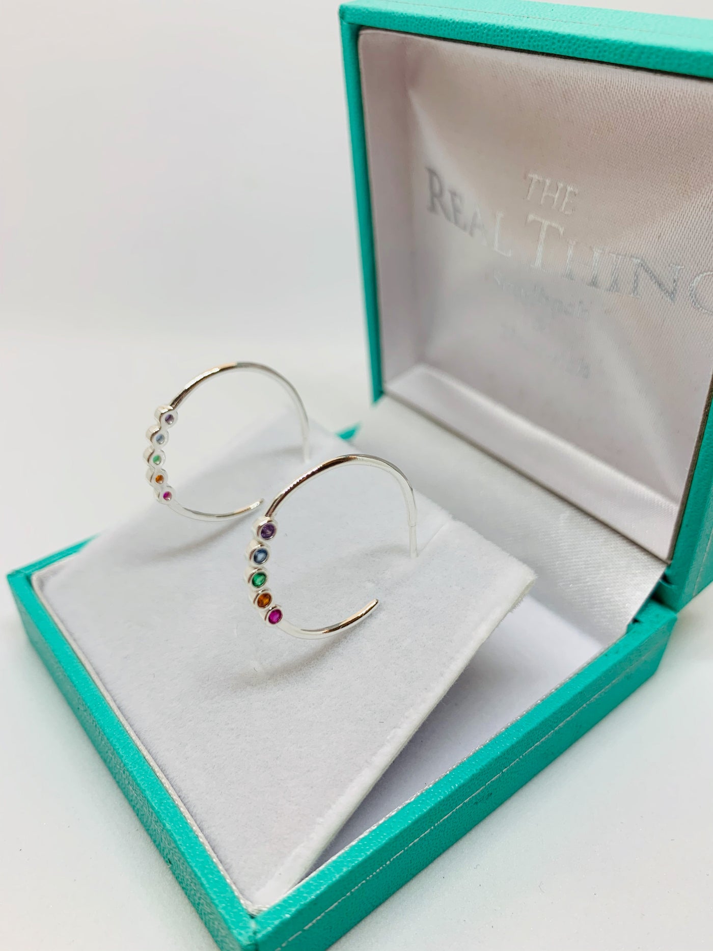 Rainbow Hoop Earrings