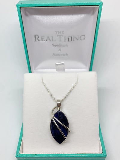 Sapphire Marquis Strand Pendant