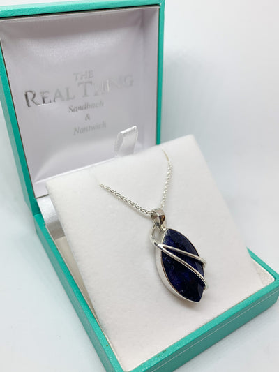 Sapphire Marquis Strand Pendant