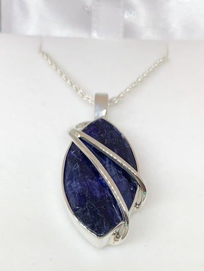 Sapphire Marquis Strand Pendant