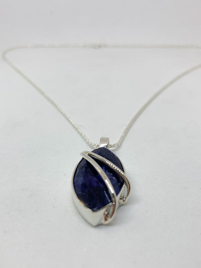 Sapphire Marquis Strand Pendant