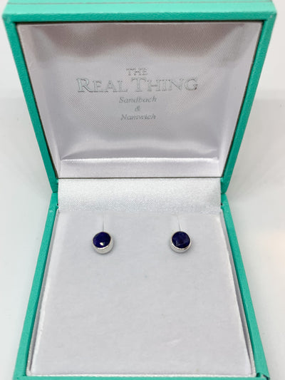 Sapphire 5mm Round Stud Earrings
