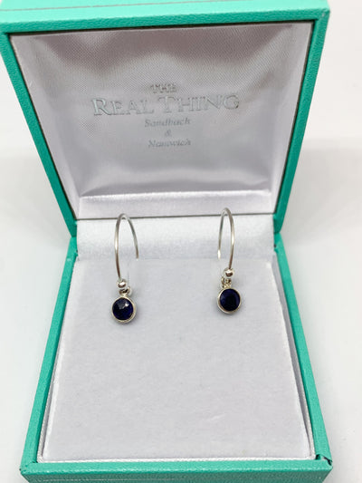 Sapphire Hoop Earrings