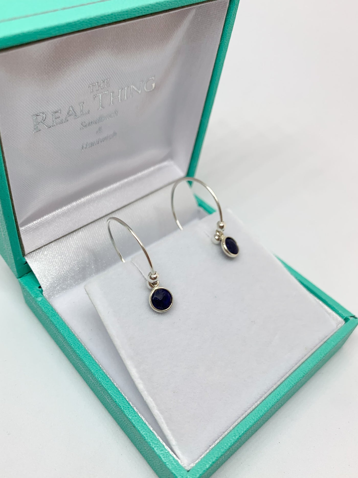 Sapphire Hoop Earrings