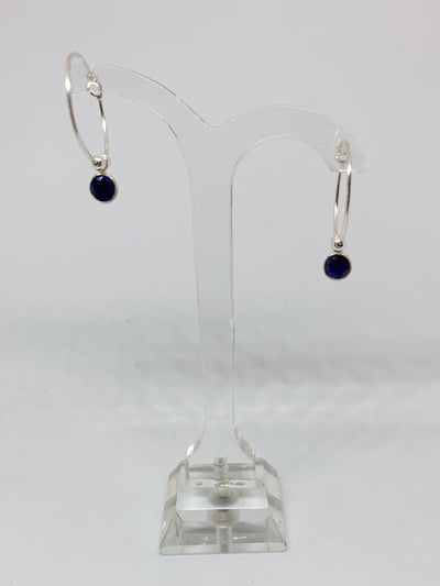 Sapphire Hoop Earrings