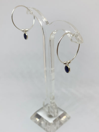 Sapphire Hoop Earrings