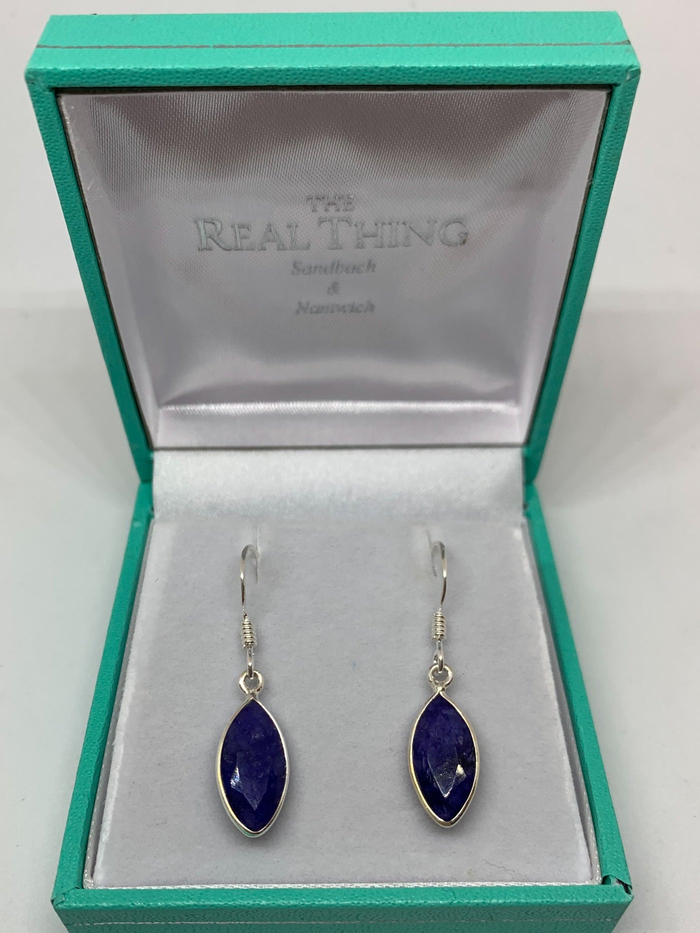 Sapphire Marquis Drop Earrings