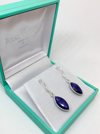 Sapphire Marquis Drop Earrings