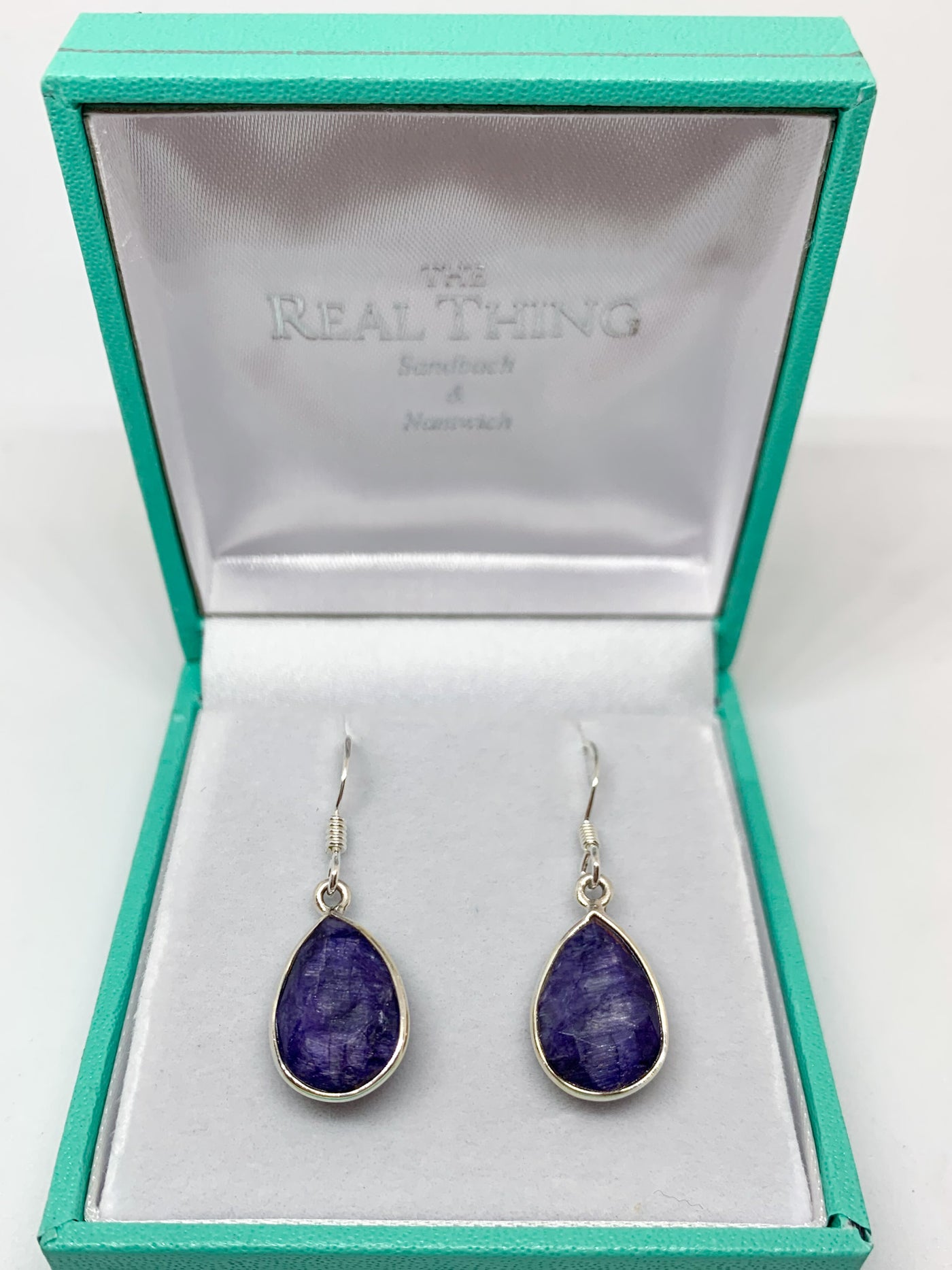 Sapphire Large Tear Drop Earrings