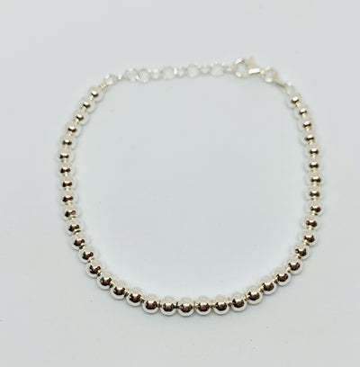 Silver Ball Bead Bracelet