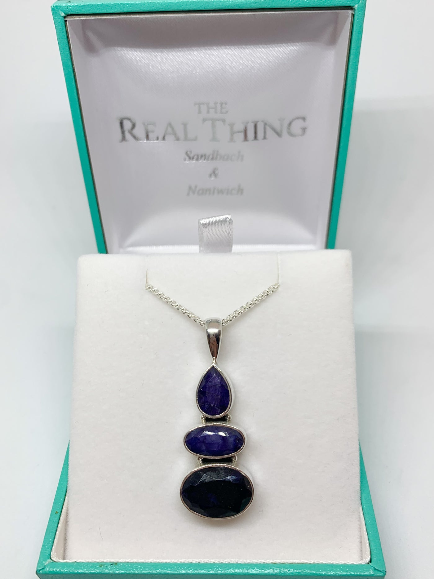 Sapphire 3 Stone Pendant