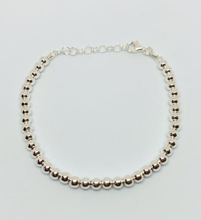 Silver Ball Bead Bracelet