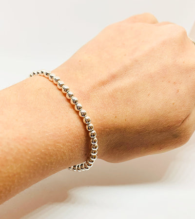 Silver Ball Bead Bracelet