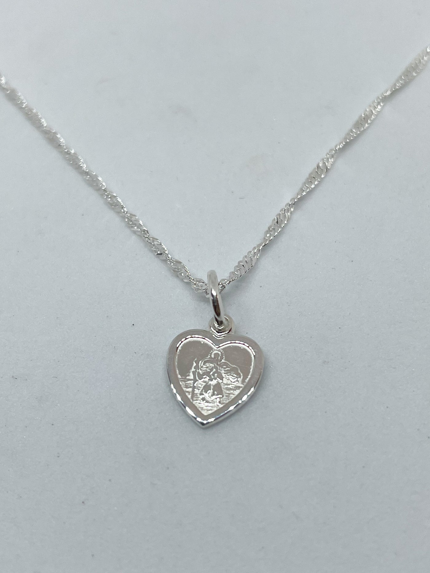 St Christopher Small Heart Necklace