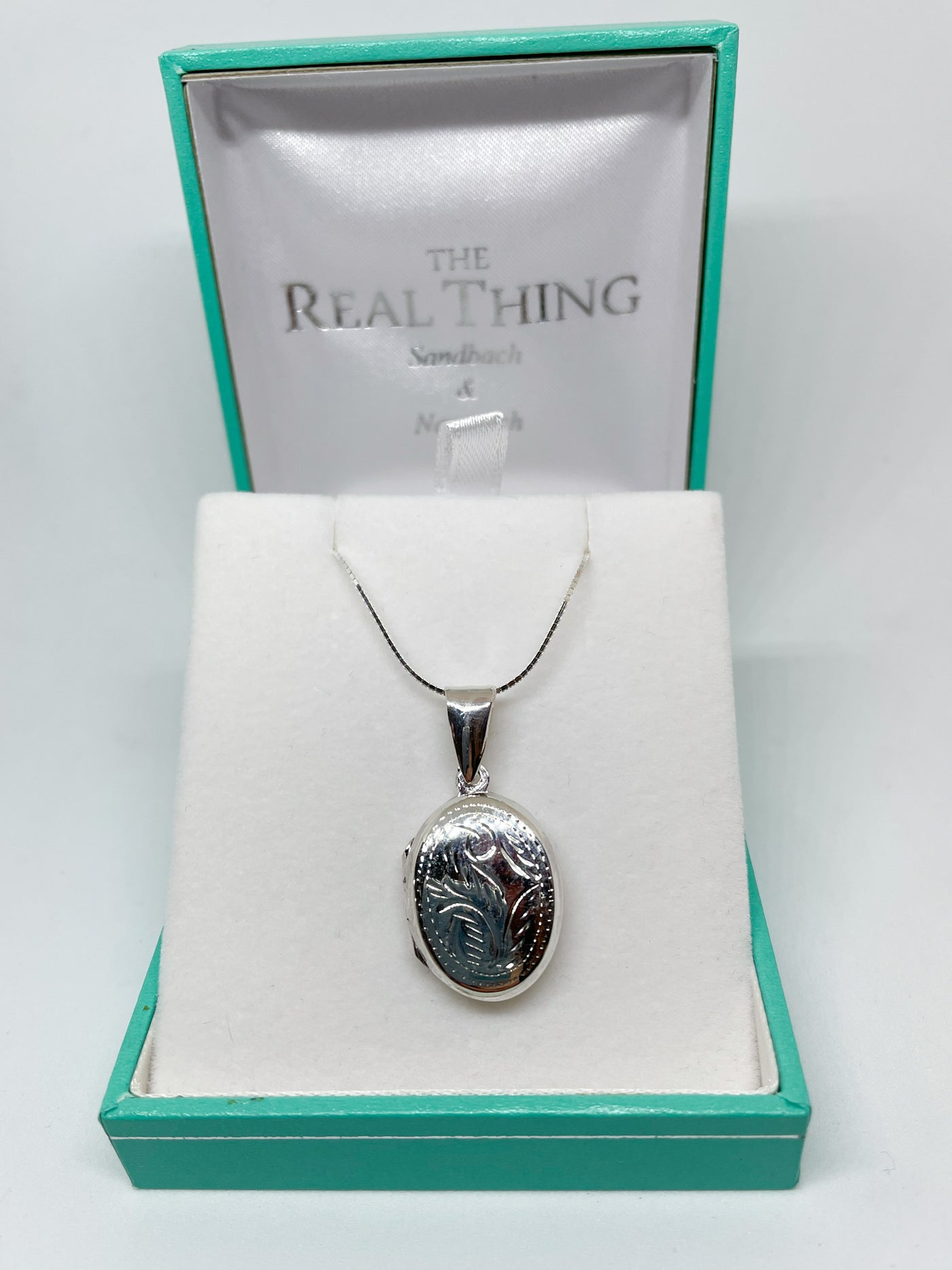 Oval Engraved Locket Necklace