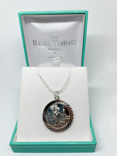 Large Double Sided St Christopher Necklace