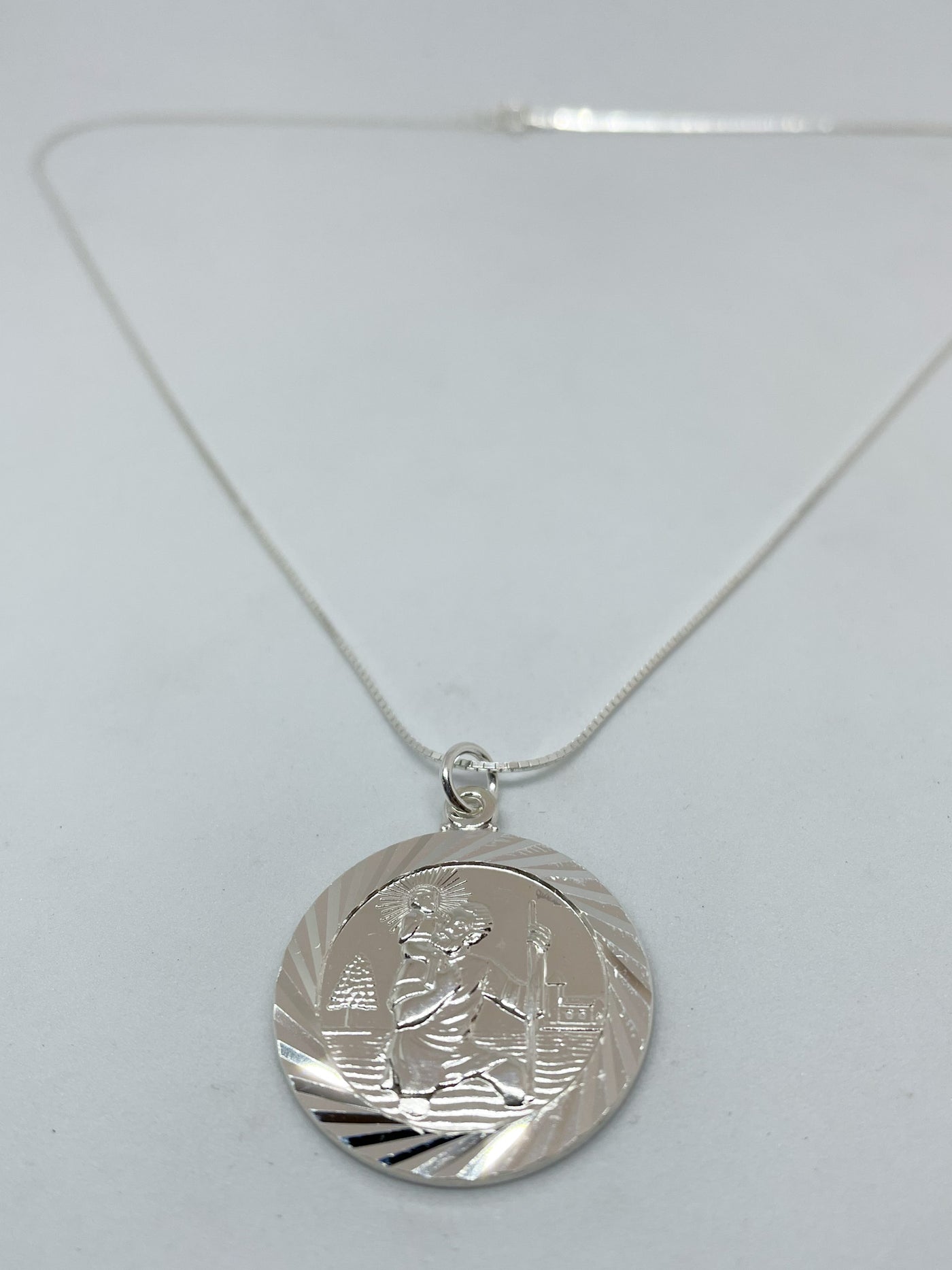 Large Double Sided St Christopher Necklace