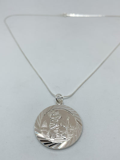 Large Double Sided St Christopher Necklace