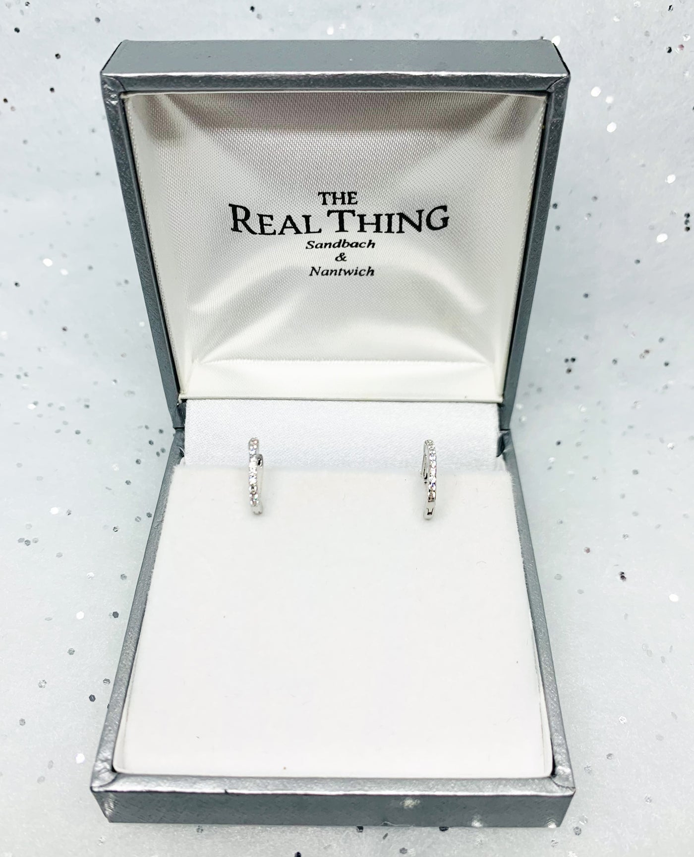 Silver Micro CZ Huggie Hoop Earrings