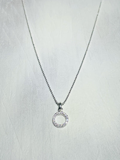 Dew Crystal Circle Pendant