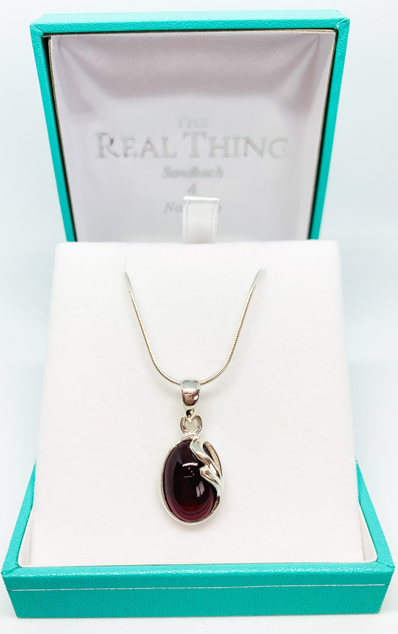 Fancy Oval Garnet Pendant